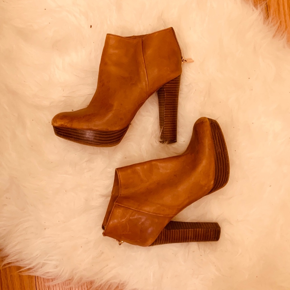 Michael Kors brown 5 inch booties